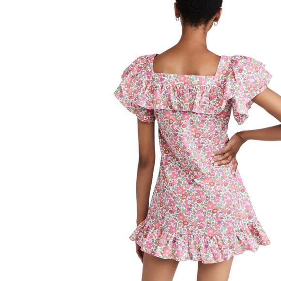 NWT The Vampire's Wife CryBaby Dress - Liberty Fabrics Betsy Linen In Pink UK 12 - Picture 5 of 16